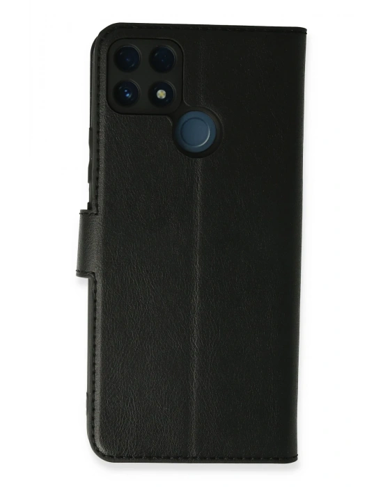 Newface Realme C25 Kılıf Trend S Plus Kapaklı Kılıf - Siyah