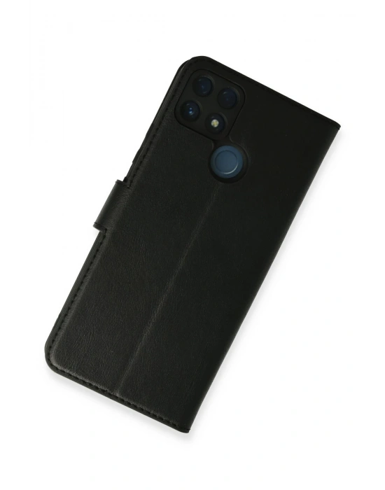 Newface Realme C25 Kılıf Trend S Plus Kapaklı Kılıf - Siyah