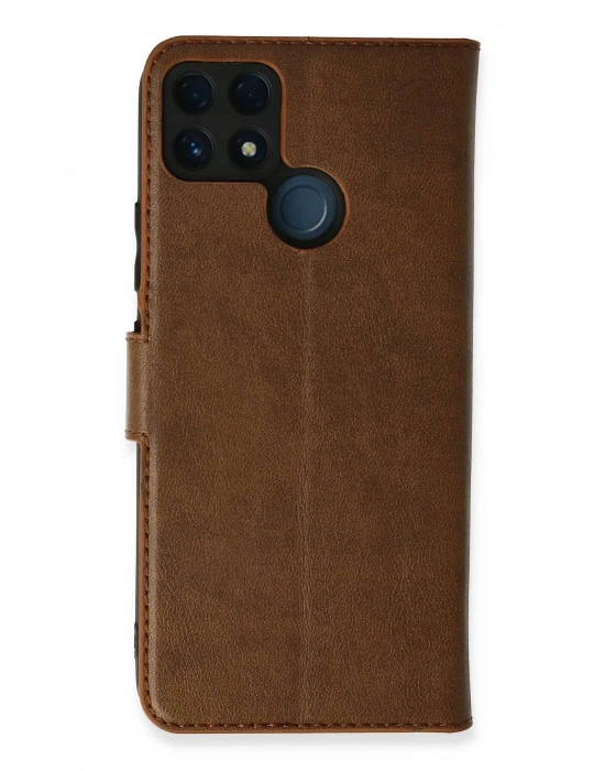 Newface Realme C25 Kılıf Trend S Plus Kapaklı Kılıf - Taba