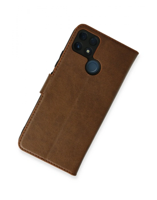 Newface Realme C25 Kılıf Trend S Plus Kapaklı Kılıf - Taba