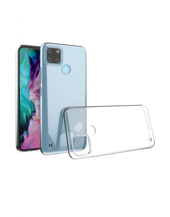 Newface Realme C25Y Kılıf Lüx Şeffaf Silikon