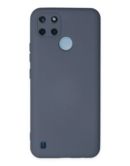 Newface Realme C25Y Kılıf Nano içi Kadife Silikon - Gri