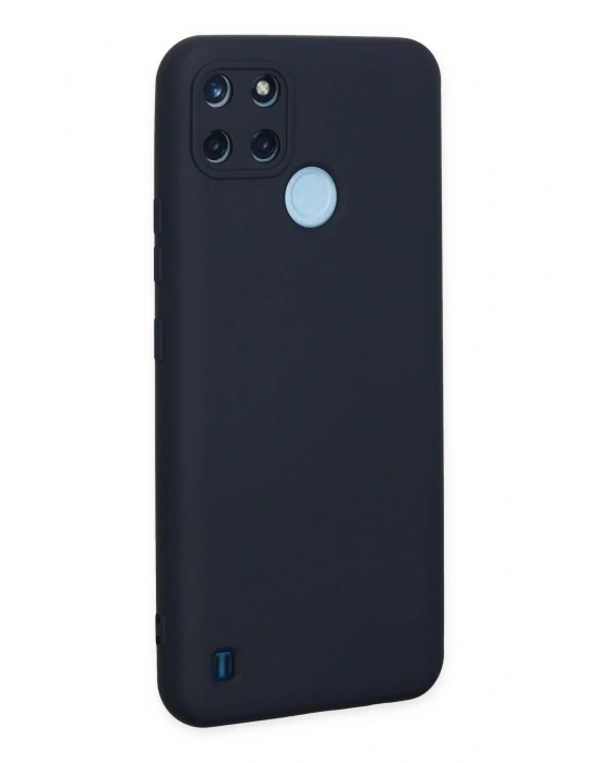 Newface Realme C25Y Kılıf Nano içi Kadife Silikon - Lacivert