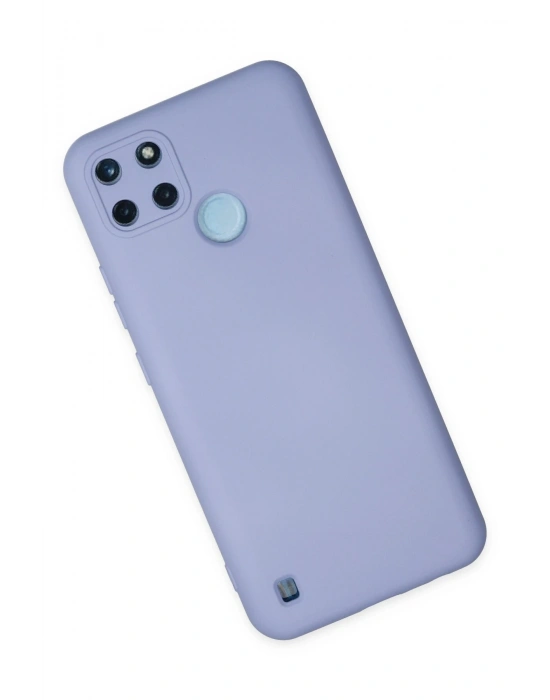 Newface Realme C25Y Kılıf Nano içi Kadife Silikon - Lila