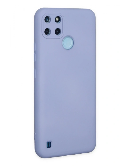 Newface Realme C25Y Kılıf Nano içi Kadife Silikon - Lila