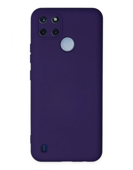 Newface Realme C25Y Kılıf Nano içi Kadife Silikon - Mor