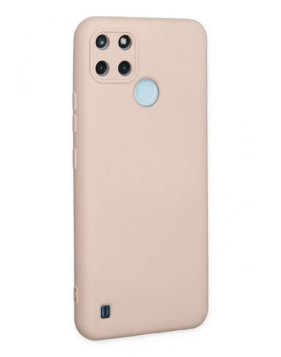 Newface Realme C25Y Kılıf Nano içi Kadife Silikon - Pudra