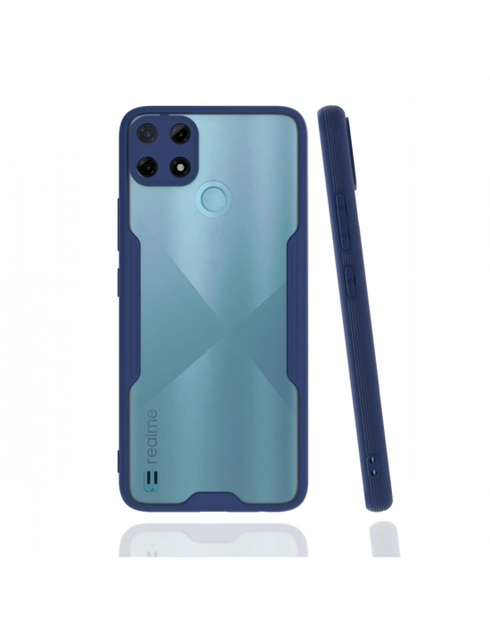 Newface Realme C25Y Kılıf Platin Silikon - Lacivert