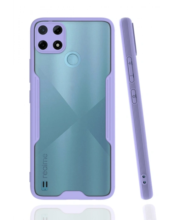 Newface Realme C25Y Kılıf Platin Silikon - Lila