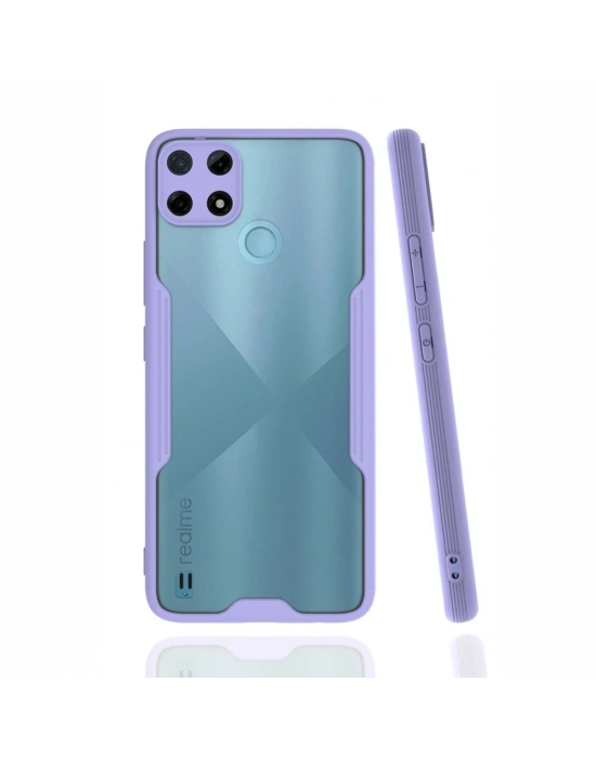 Newface Realme C25Y Kılıf Platin Silikon - Lila