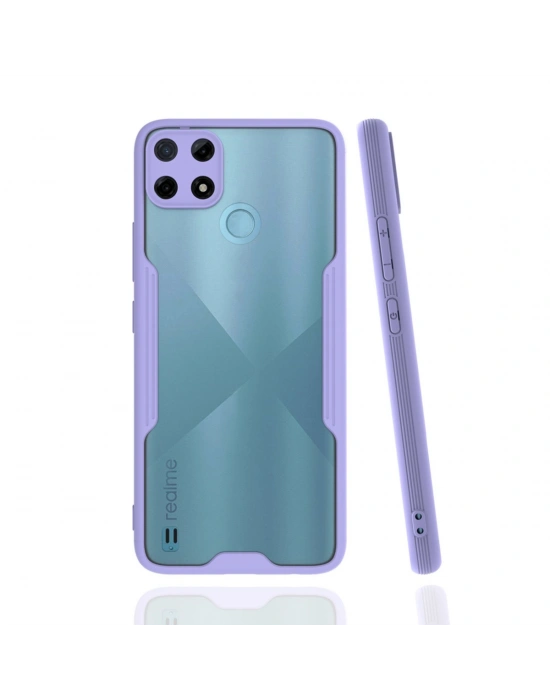 Newface Realme C25Y Kılıf Platin Silikon - Lila