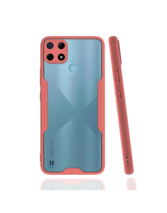 Newface Realme C25Y Kılıf Platin Silikon - Pembe