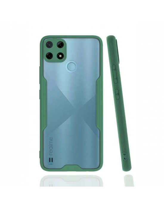 Newface Realme C25Y Kılıf Platin Silikon - Yeşil