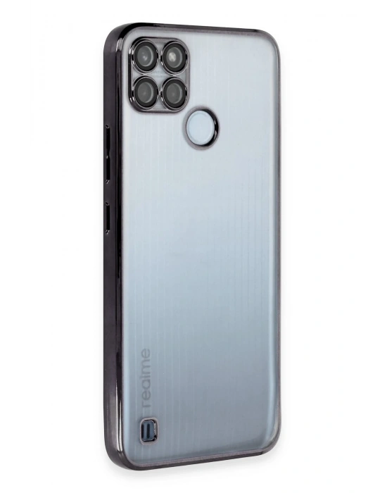 Newface Realme C25Y Kılıf Razer Lensli Silikon - Siyah