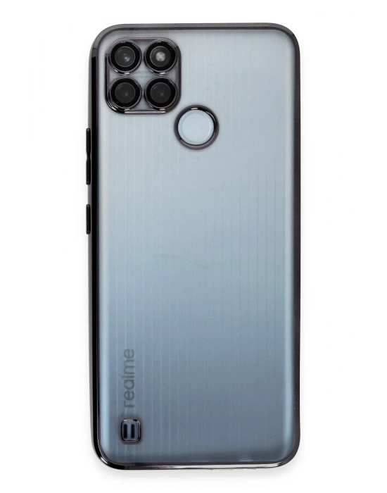 Newface Realme C25Y Kılıf Razer Lensli Silikon - Siyah