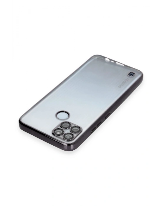 Newface Realme C25Y Kılıf Razer Lensli Silikon - Siyah