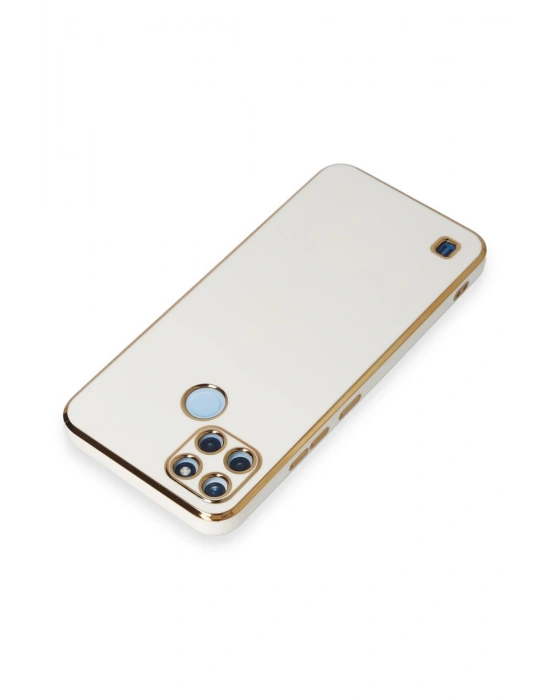 Newface Realme C25Y Kılıf Volet Silikon - Beyaz