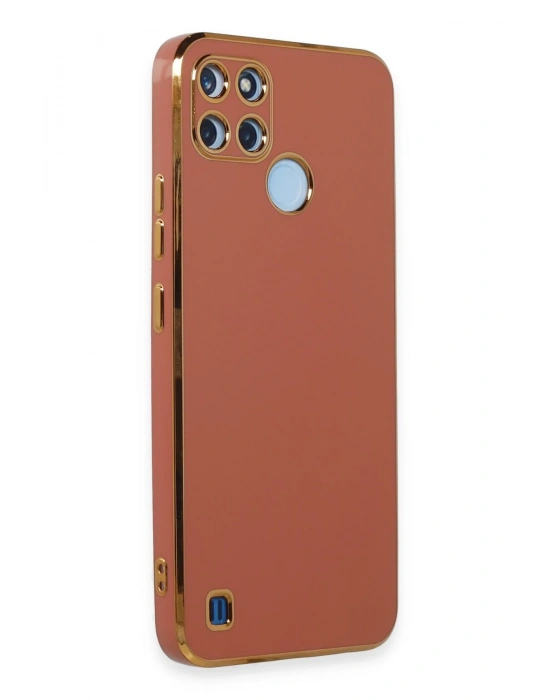 Newface Realme C25Y Kılıf Volet Silikon - Kırmızı