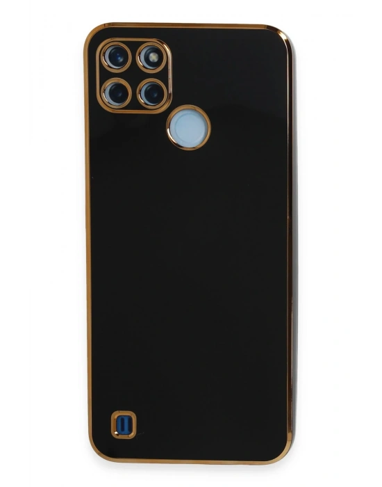 Newface Realme C25Y Kılıf Volet Silikon - Siyah