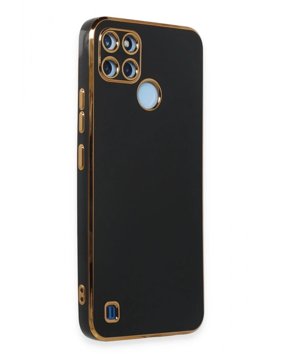 Newface Realme C25Y Kılıf Volet Silikon - Siyah