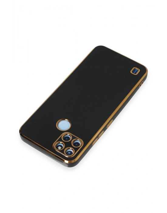 Newface Realme C25Y Kılıf Volet Silikon - Siyah