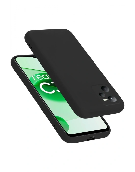 Newface Realme C35 Kılıf First Silikon - Siyah