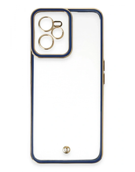 Newface Realme C35 Kılıf Liva Lens Silikon - Mavi