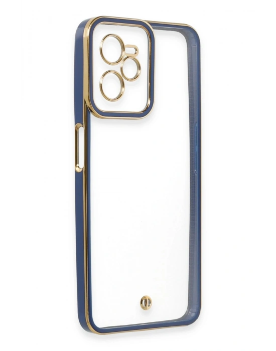 Newface Realme C35 Kılıf Liva Lens Silikon - Mavi