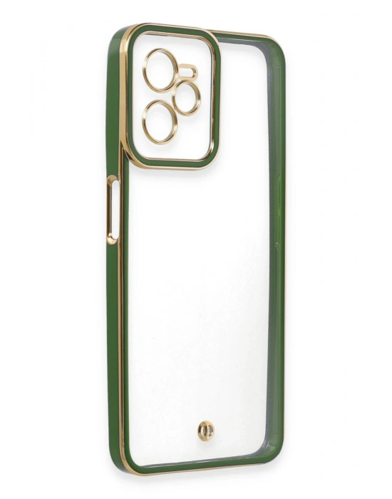 Newface Realme C35 Kılıf Liva Lens Silikon - Yeşil