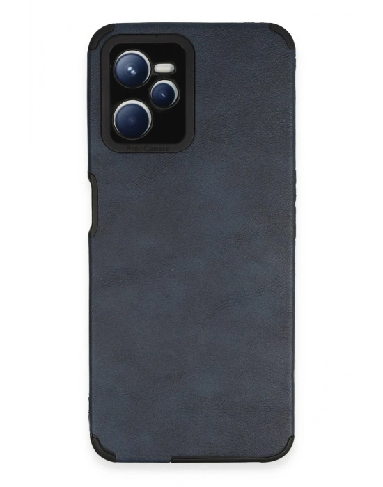 Newface Realme C35 Kılıf Loop Deri Silikon - Lacivert