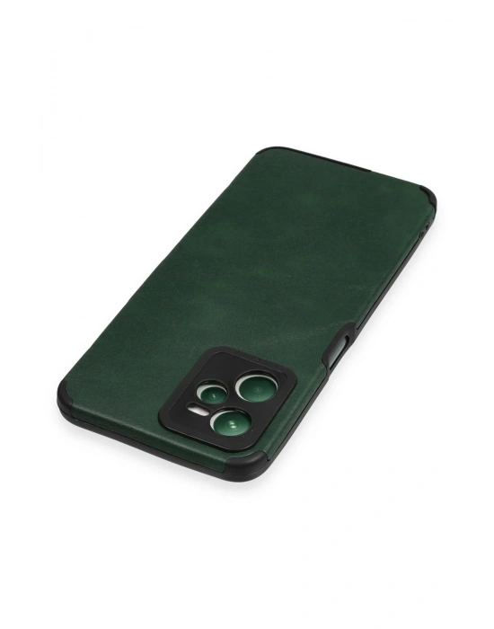 Newface Realme C35 Kılıf Loop Deri Silikon - Yeşil