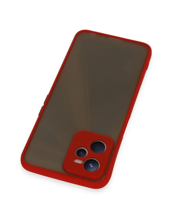 Newface Realme C35 Kılıf Montreal Silikon Kapak - Kırmızı