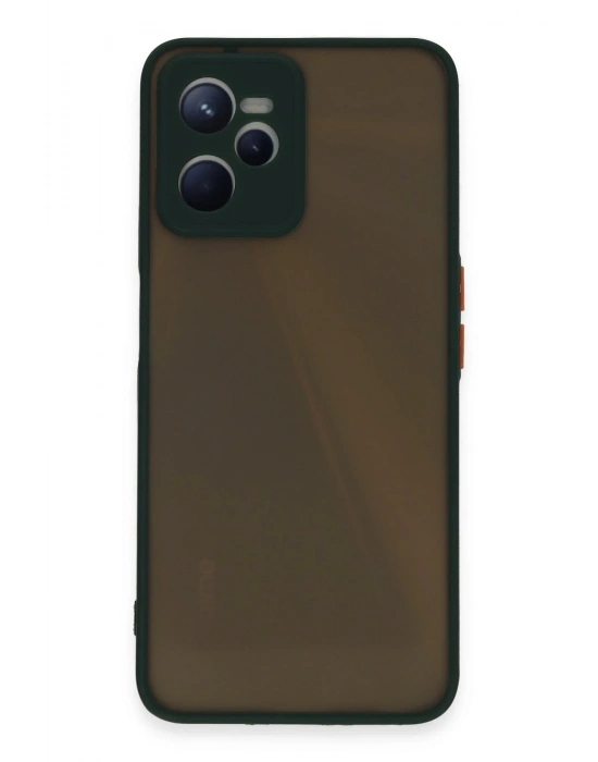 Newface Realme C35 Kılıf Montreal Silikon Kapak - Yeşil