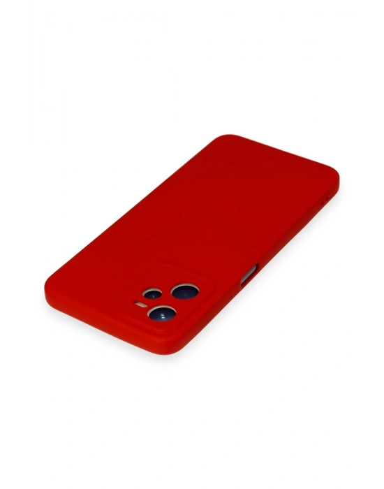 Newface Realme C35 Kılıf Nano içi Kadife Silikon - Kırmızı