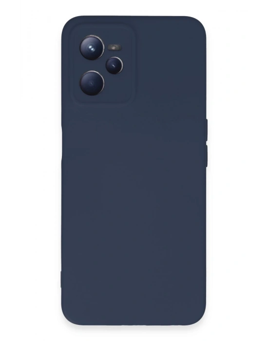 Newface Realme C35 Kılıf Nano içi Kadife Silikon - Lacivert
