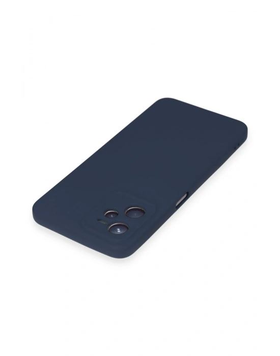 Newface Realme C35 Kılıf Nano içi Kadife Silikon - Lacivert