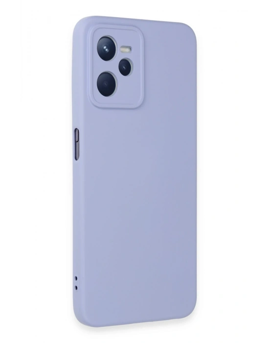 Newface Realme C35 Kılıf Nano içi Kadife Silikon - Lila