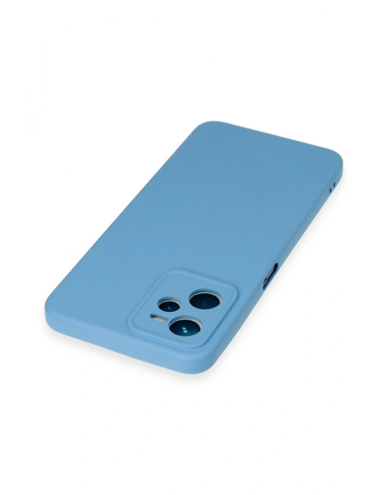 Newface Realme C35 Kılıf Nano içi Kadife Silikon - Mavi