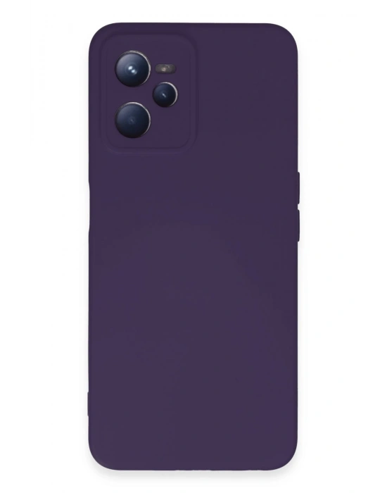 Newface Realme C35 Kılıf Nano içi Kadife Silikon - Mor