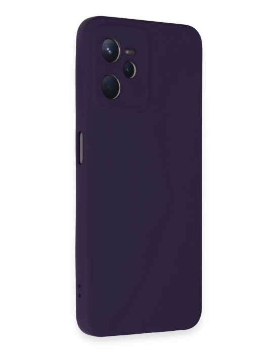 Newface Realme C35 Kılıf Nano içi Kadife Silikon - Mor