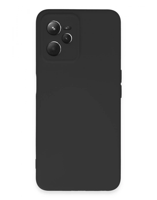 Newface Realme C35 Kılıf Nano içi Kadife Silikon - Siyah