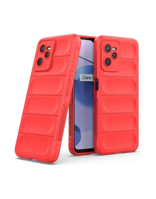 Newface Realme C35 Kılıf Optimum Silikon - Kırmızı