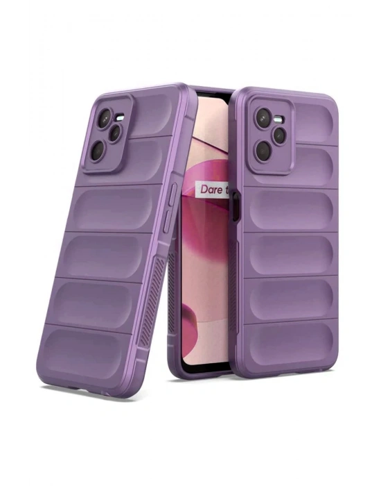 Newface Realme C35 Kılıf Optimum Silikon - Mor
