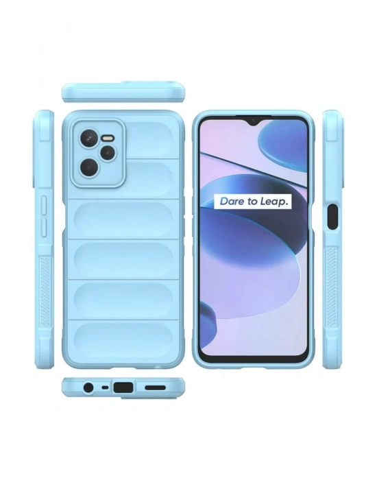 Newface Realme C35 Kılıf Optimum Silikon - Sky Blue