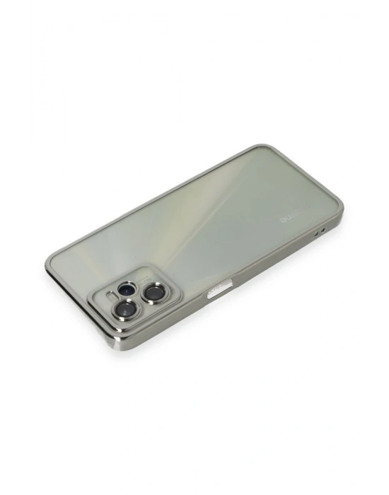 Newface Realme C35 Kılıf Razer Lensli Silikon - Gümüş