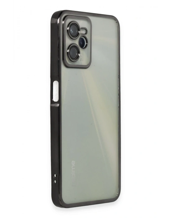 Newface Realme C35 Kılıf Razer Lensli Silikon - Siyah