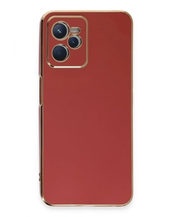 Newface Realme C35 Kılıf Volet Silikon - Kırmızı