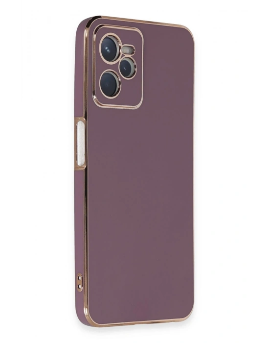 Newface Realme C35 Kılıf Volet Silikon - Mor