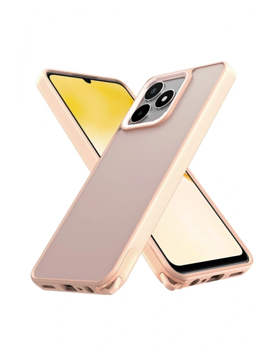 Newface Realme C53 Kılıf Elegant Kapak - Pudra