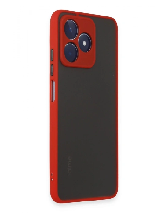 Newface Realme C53 Kılıf Montreal Silikon Kapak - Kırmızı
